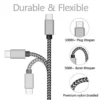 USB Type C Cable Date Sync 2.4A Fast Charging For Samsung Huawei Android Mobile Phone 1M 2M 3M Nylon Braided Wire Charger Cable