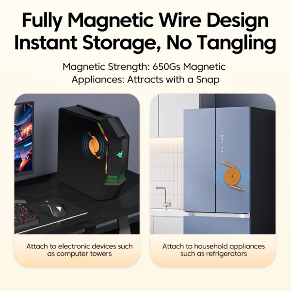 Magnetic 240W Cable USB A to USB C Fast Charger Adapter Type C to Type C Cable for iPhone 15 16 17 Laptop Macbook Samsung iPad