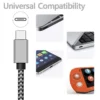 USB Type C Cable Date Sync 2.4A Fast Charging For Samsung Huawei Android Mobile Phone 1M 2M 3M Nylon Braided Wire Charger Cable