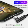 40W 5A Fast Charge USB C Cable 90 Degree Right Angle Elbow Braided Nylon Cord Durable Long Phone Charging Data Sync Wire